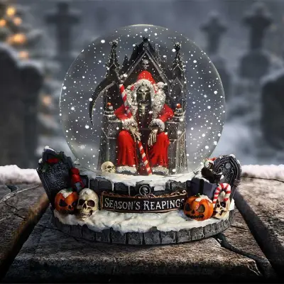 Figurine silent nightmares seasons reapings snow globe